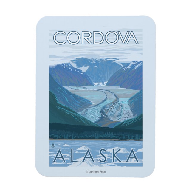 Glacier Scene - Cordova, Alaska Magnet (Vertical)