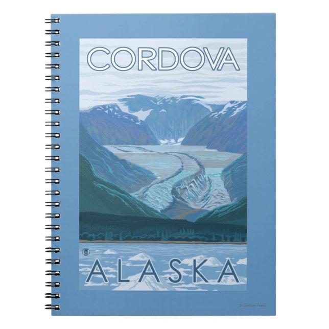 Glacier Scene - Cordova, Alaska Notebook (Front)