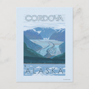 Glacier Scene - Cordova, Alaska Postcard