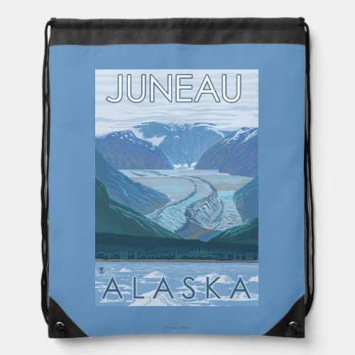 Glacier Scene _ Juneau Alaska Drawstring Bag