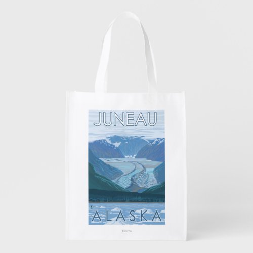 Glacier Scene _ Juneau Alaska Grocery Bag