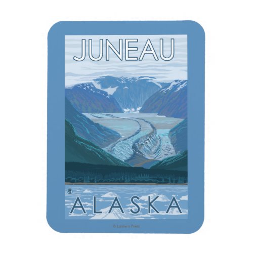 Glacier Scene _ Juneau Alaska Magnet