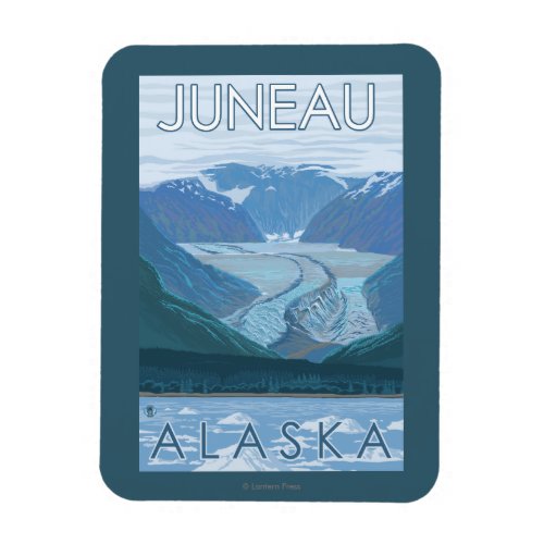 Glacier Scene _ Juneau Alaska Magnet