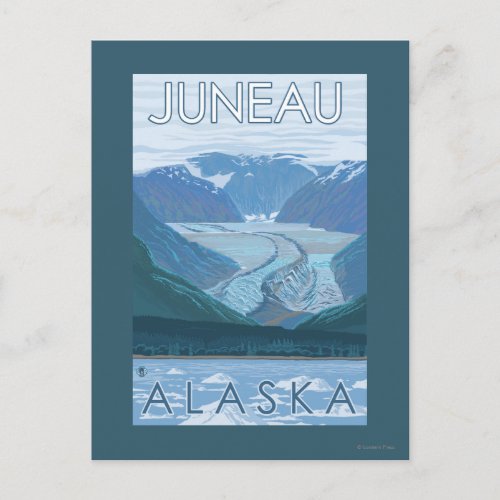 Glacier Scene _ Juneau Alaska Postcard