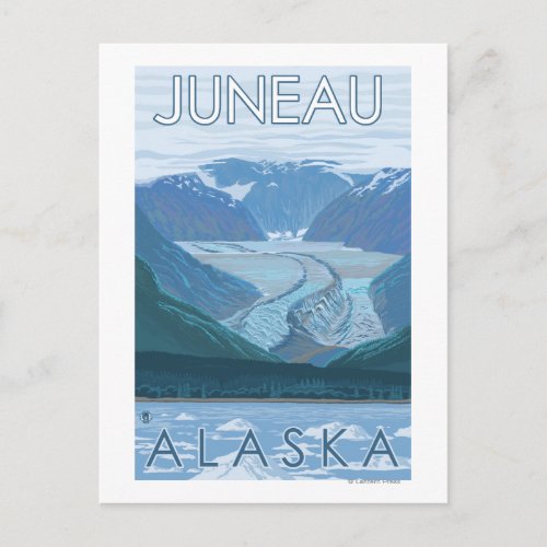 Glacier Scene _ Juneau Alaska Postcard