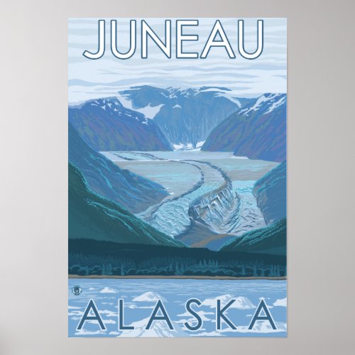 Glacier Scene _ Juneau Alaska Poster