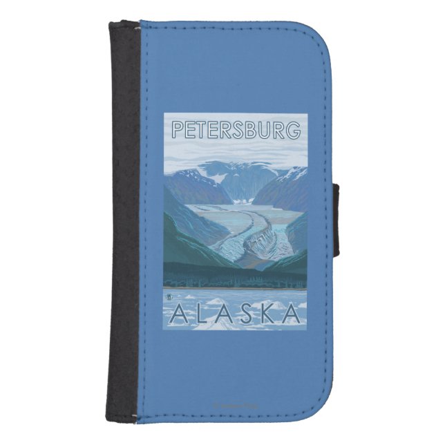 Glacier Scene - Petersburg, Alaska Samsung Galaxy Wallet Case (Front)
