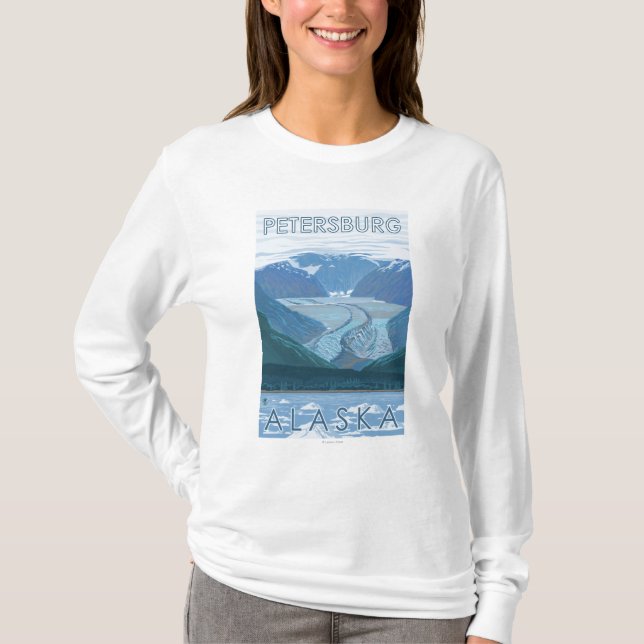 Glacier Scene - Petersburg, Alaska T-Shirt (Front)