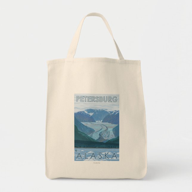 Glacier Scene - Petersburg, Alaska Tote Bag (Front)