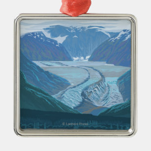 Glacier Scene - Seldovia, Alaska Metal Ornament
