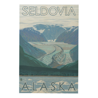 Glacier Scene - Seldovia, Alaska Wood Wall Decor