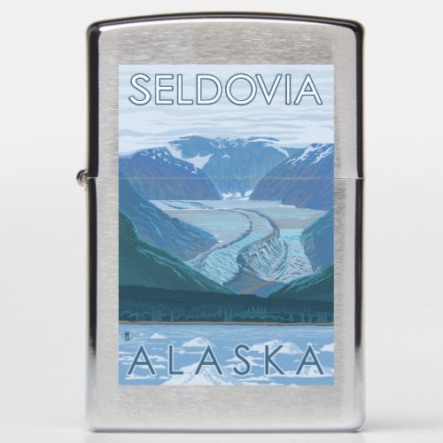 Glacier Scene _ Seldovia Alaska Zippo Lighter
