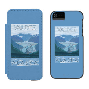 Glacier Scene - Valdez, Alaska iPhone SE/5/5s Wallet Case
