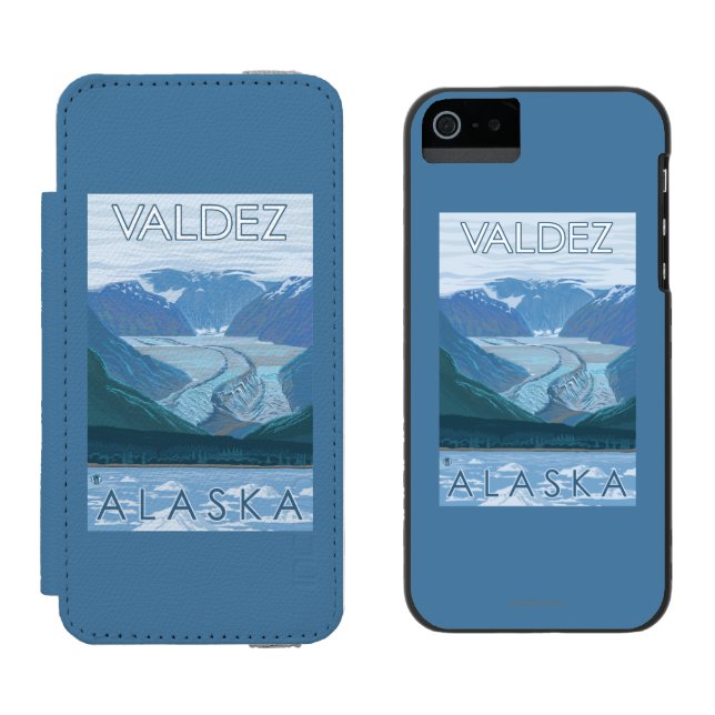 Glacier Scene - Valdez, Alaska Incipio iPhone Wallet Case (Side by Side)