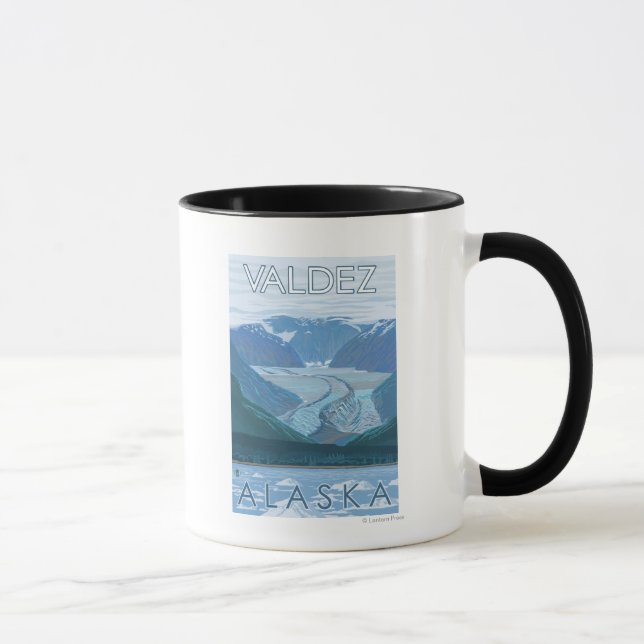 Glacier Scene - Valdez, Alaska Mug (Right)
