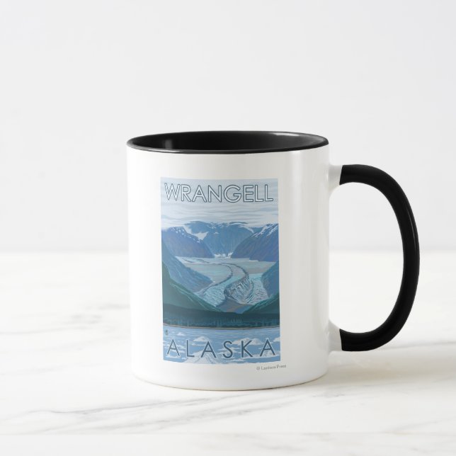 Glacier Scene - Wrangell, Alaska Mug (Right)