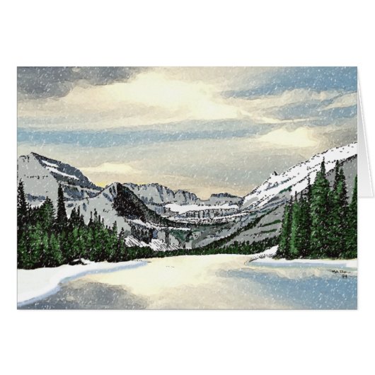 Glacier Snow Cards (Front Horizontal)