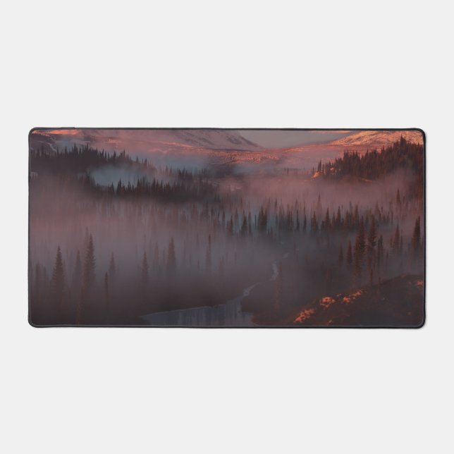 Glacier Valley (Sunrise) Desk Mat (Front)