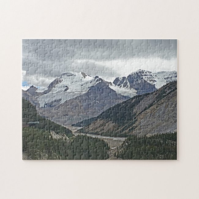Glacier View Mountains Design Jigsaw Puzzle
