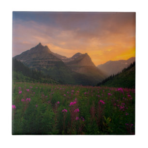 Glacier Wildflowers Ceramic Tile