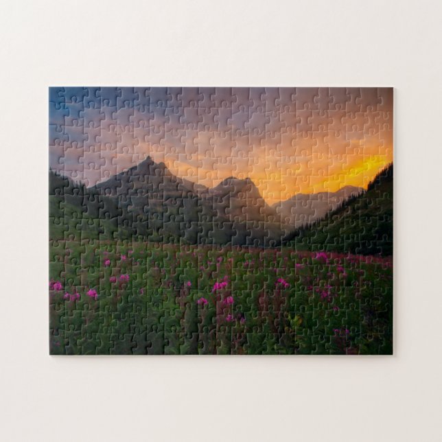 Glacier Wildflowers Jigsaw Puzzle (Horizontal)