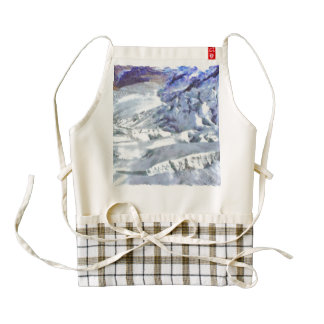 Glacier with cracks in Switzerland Zazzle HEART Apron