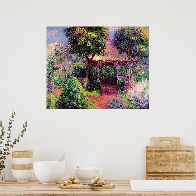 Glackens - Garden in Hartford, fine art, Poster (Kitchen)