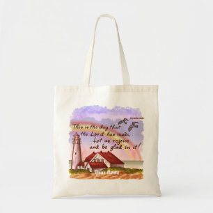 Glad Christian Lighthouse tote bag