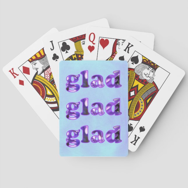Glad playing cards on lavender blue (Back)
