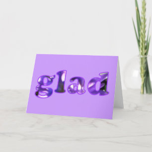 Glad, purple flowers, floral greeting cards