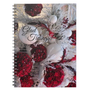 Glad Tidings Christmas Holiday Notebook by SimoneSheppardDesign at Zazzle