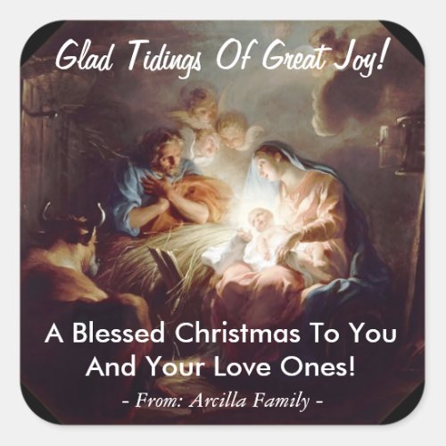 Glad Tidings of Great Joy Custom Sticker