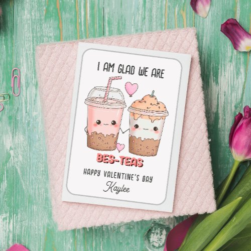 Glad We Are Bes_teas KID Valentines Day Classroom Note Card