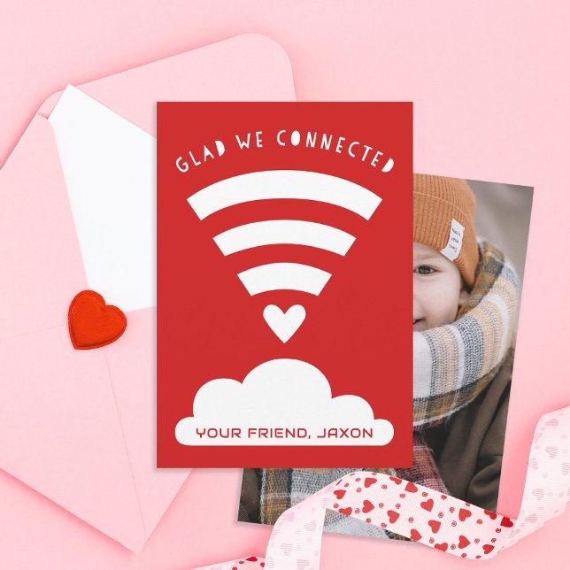 Glad we connected Wifi Cloud Classroom Valentine Invitation (Creator Uploaded)