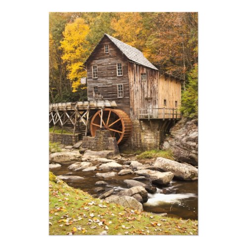 Glade Creek Grist Mill Babcock State Park Photo Print