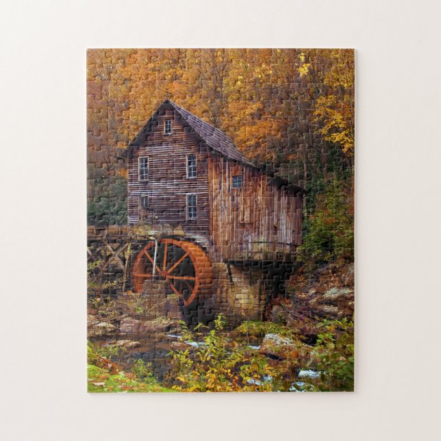 Glade Creek Grist Mill Jigsaw Puzzle (Vertical)