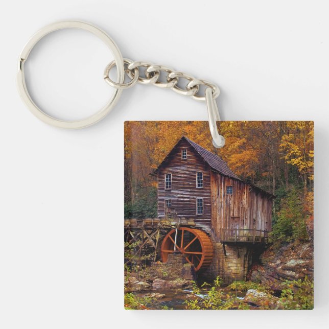 Glade Creek Grist Mill Keychain (Front)