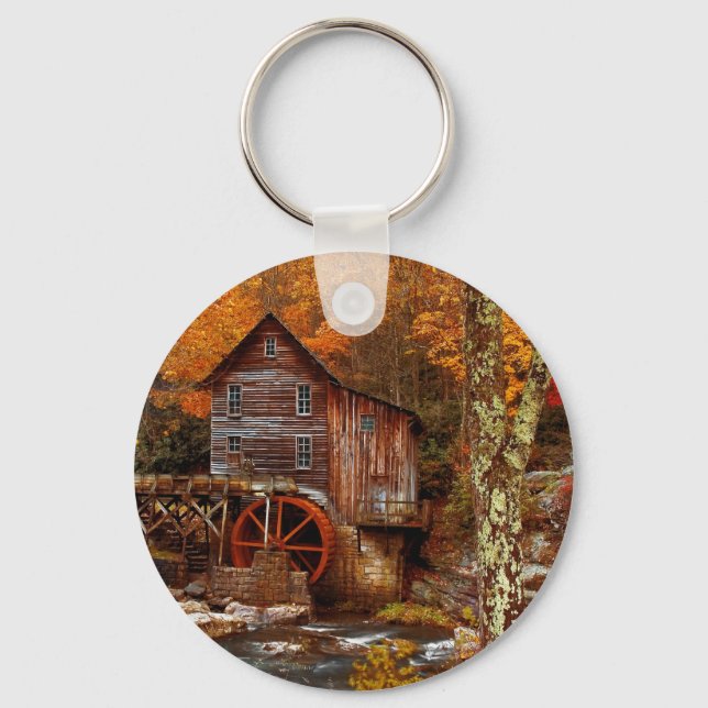 Glade Creek Grist Mill Keychain (Front)