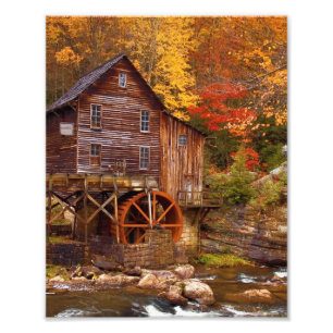 Glade Creek Grist Mill Photo Print