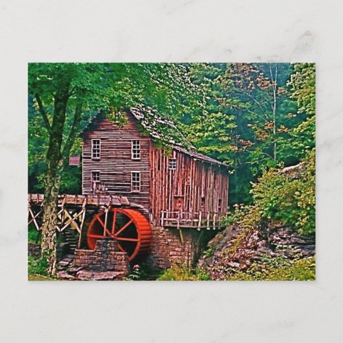 Glade Creek Grist Mill Post Card