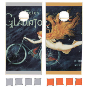 Gladiator Cycles, Vintage Victorian Art Nouveau Cornhole Set