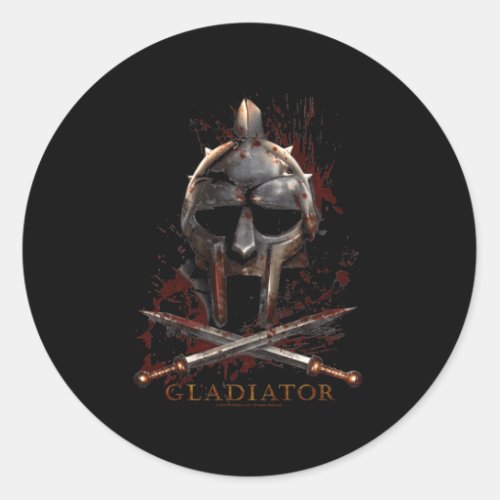 Gladiator Helmet Classic Round Sticker
