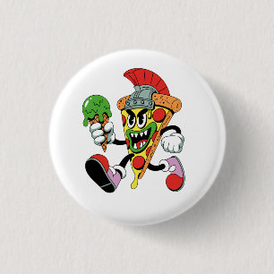 Gladiator Pizza Slice Italian Brainrot Button