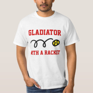 Gladiator with a racket tennis t-shirt