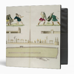 Gladiators and a plan of the circus of Caracalla, 3 Ring Binder