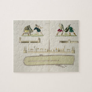 Gladiators and a plan of the circus of Caracalla, Jigsaw Puzzle