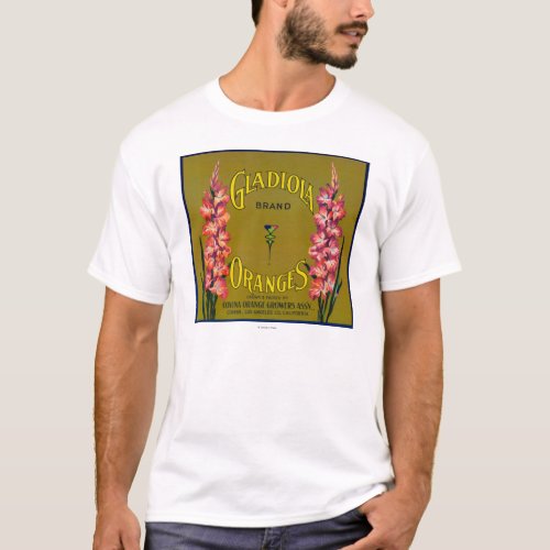 Gladiola Brand Citrus Crate Label T_Shirt