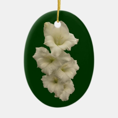 Gladiolas Ceramic Ornament