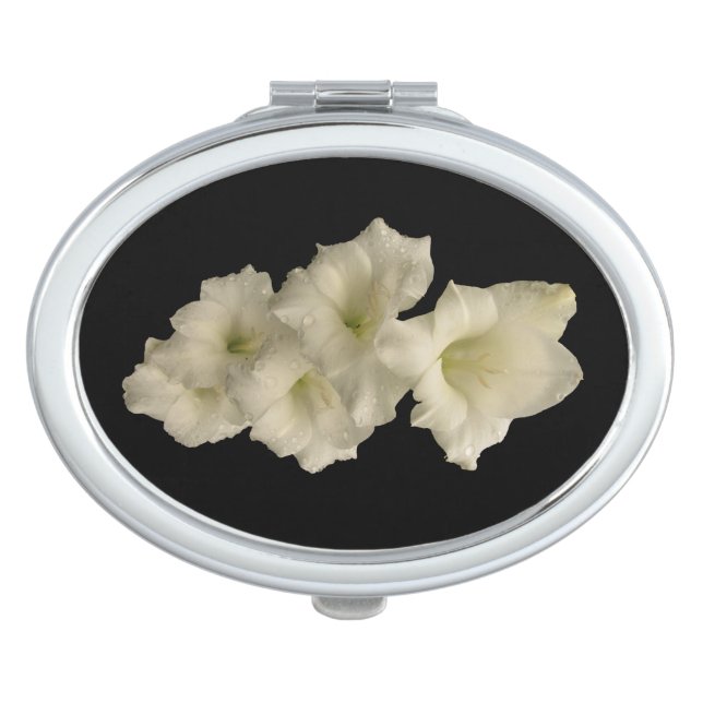 Gladiolas Floral Compact Mirror (Front)