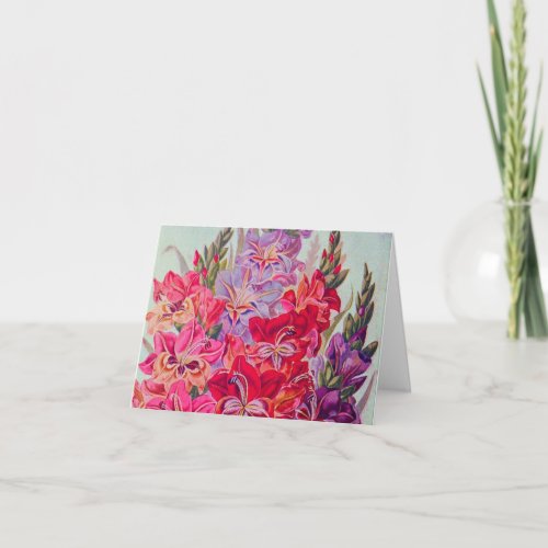 Gladiolas in Bloom Card